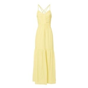 INTERMIX Chelsea Butter Yellow Silk Chiffon Maxi Dress Size 0